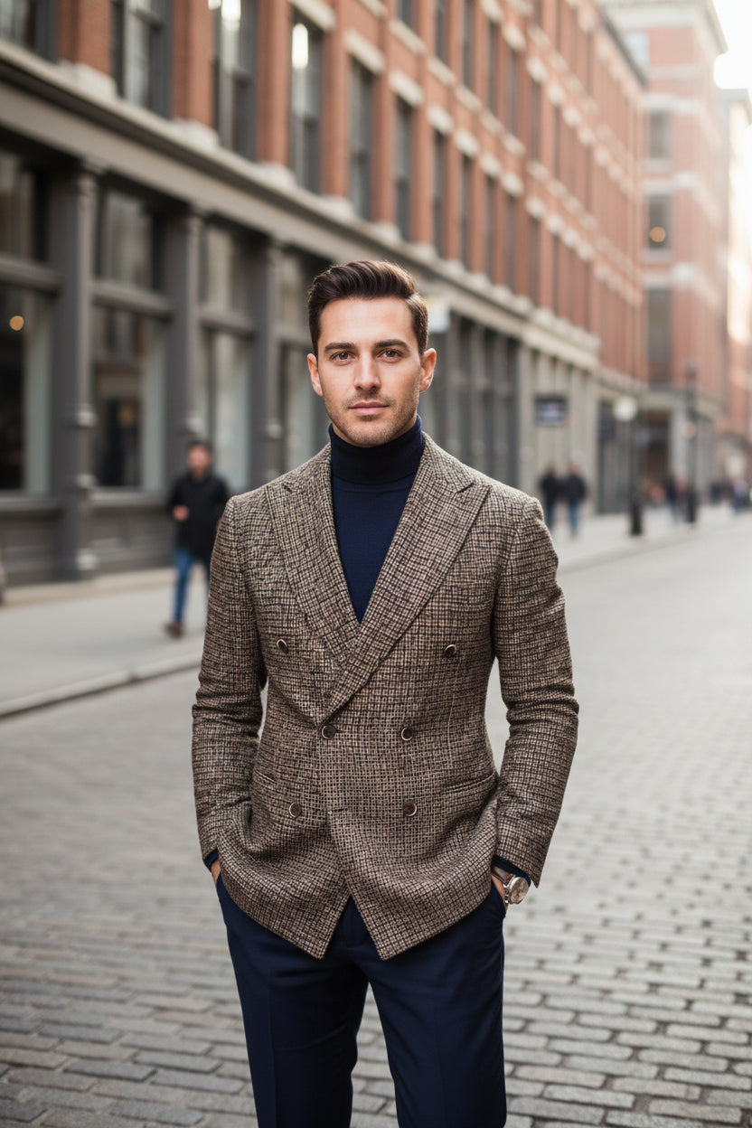 Men's Slim Fit Plaid Blazer – Oxford Plaid