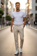 Men's Slim Apricot Trousers – Western Tailored