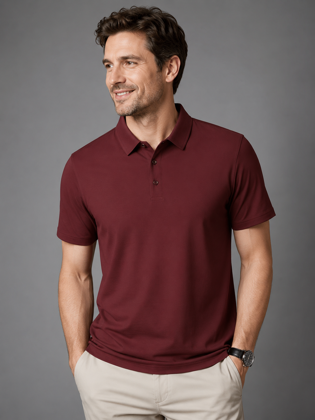 Polo homme  – Manches courtes, coupe élégante