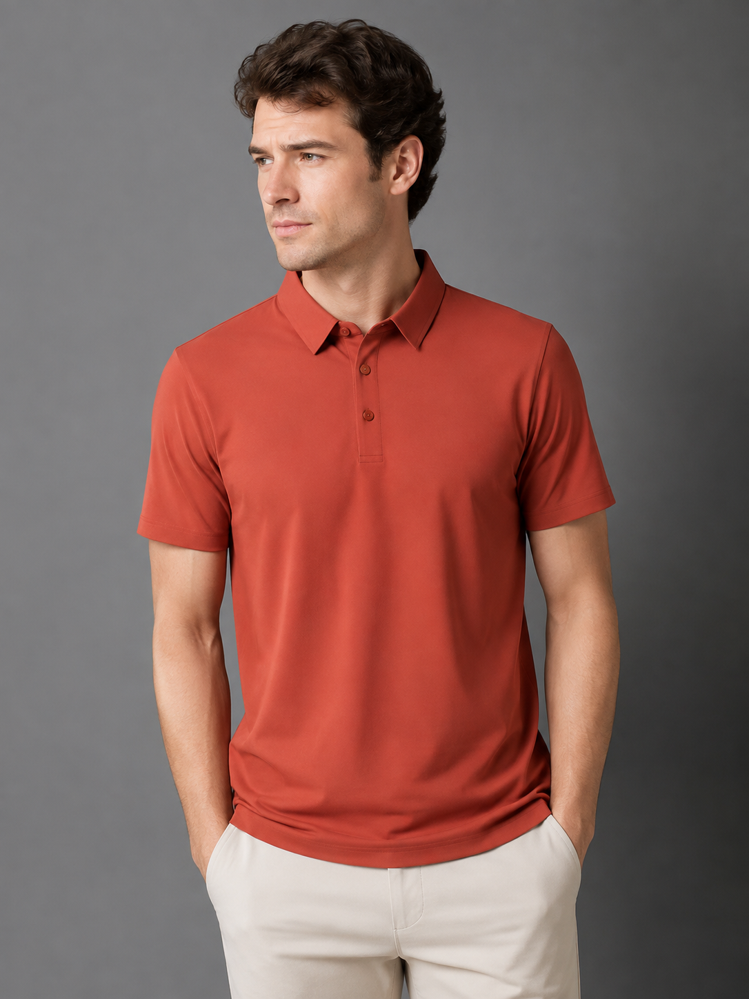 Polo homme  – Manches courtes, coupe élégante