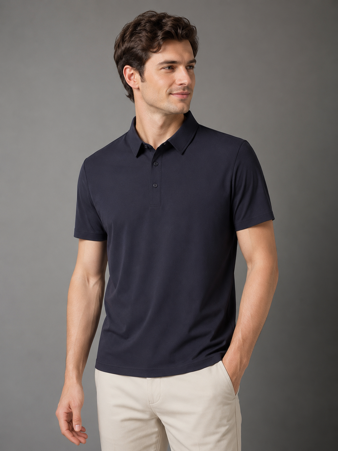 Polo homme  – Manches courtes, coupe élégante