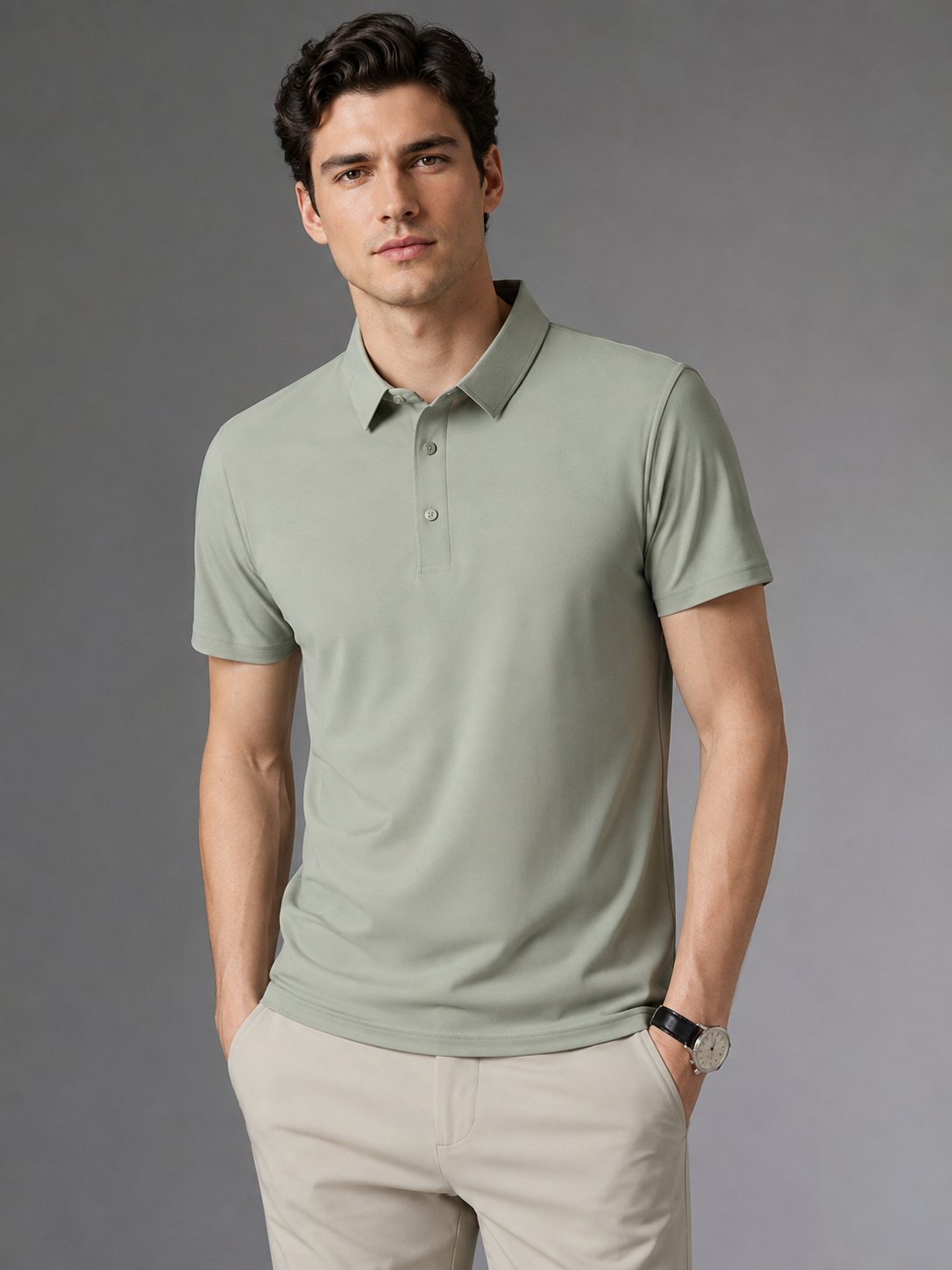 Polo homme  – Manches courtes, coupe élégante