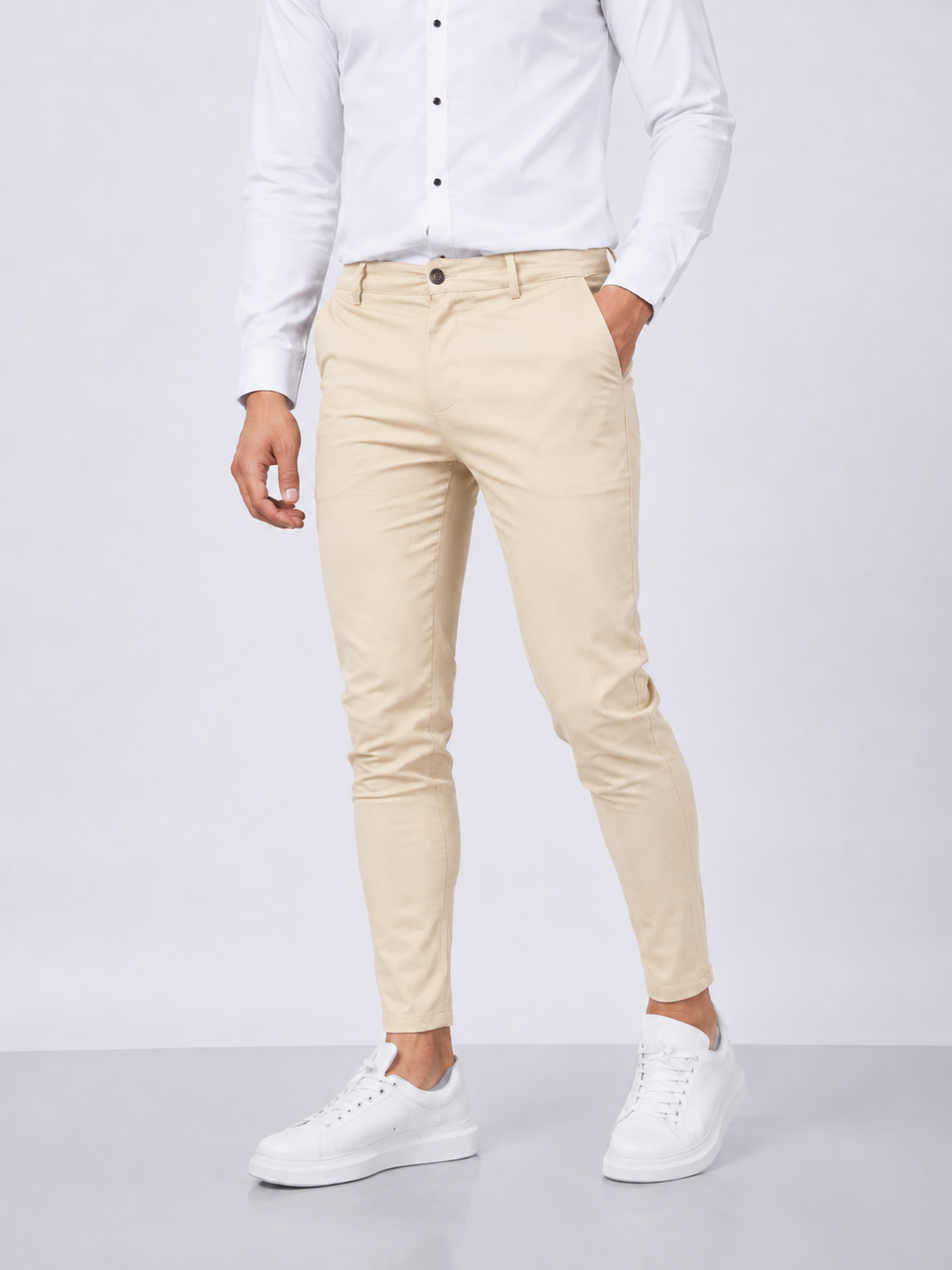Pantalon de Costume Slim Homme – Coupe Élégante et Confort Extensible