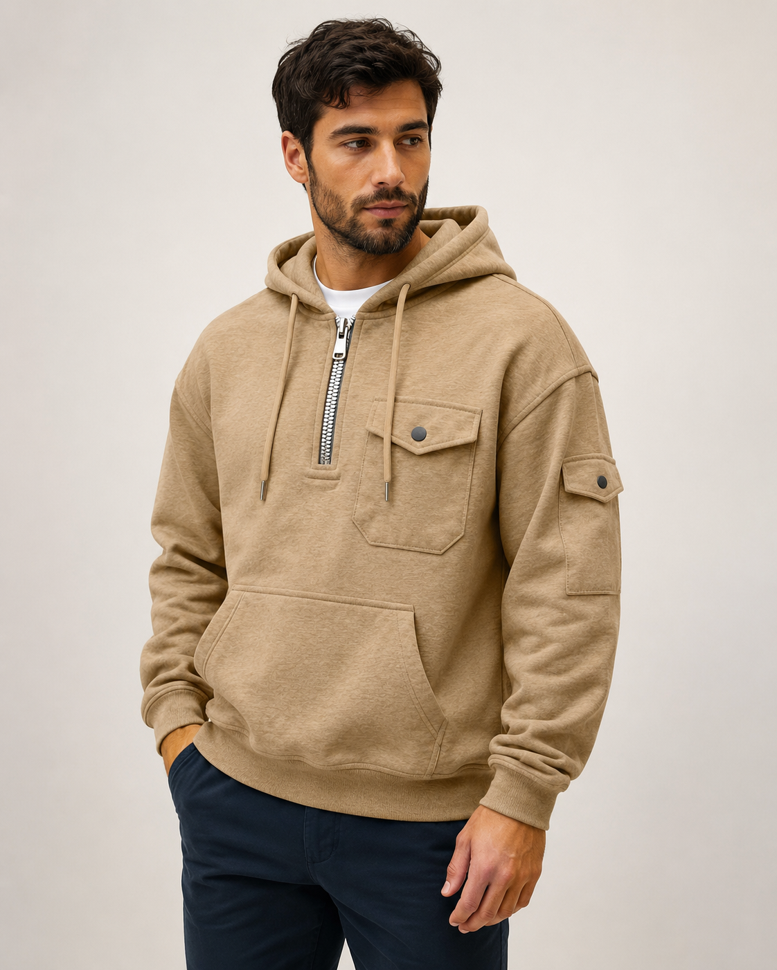 Sweat à Capuche Homme Premium – Coupe Slim & Doublure Chaude