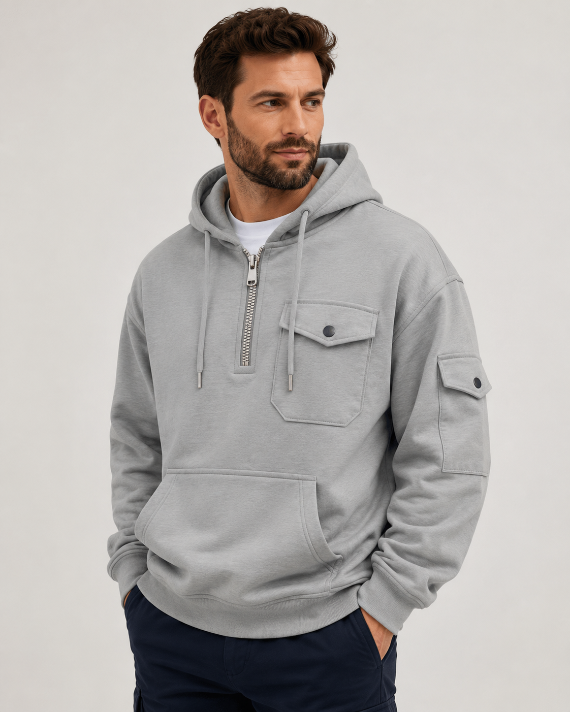 Sweat à Capuche Homme Premium – Coupe Slim & Doublure Chaude