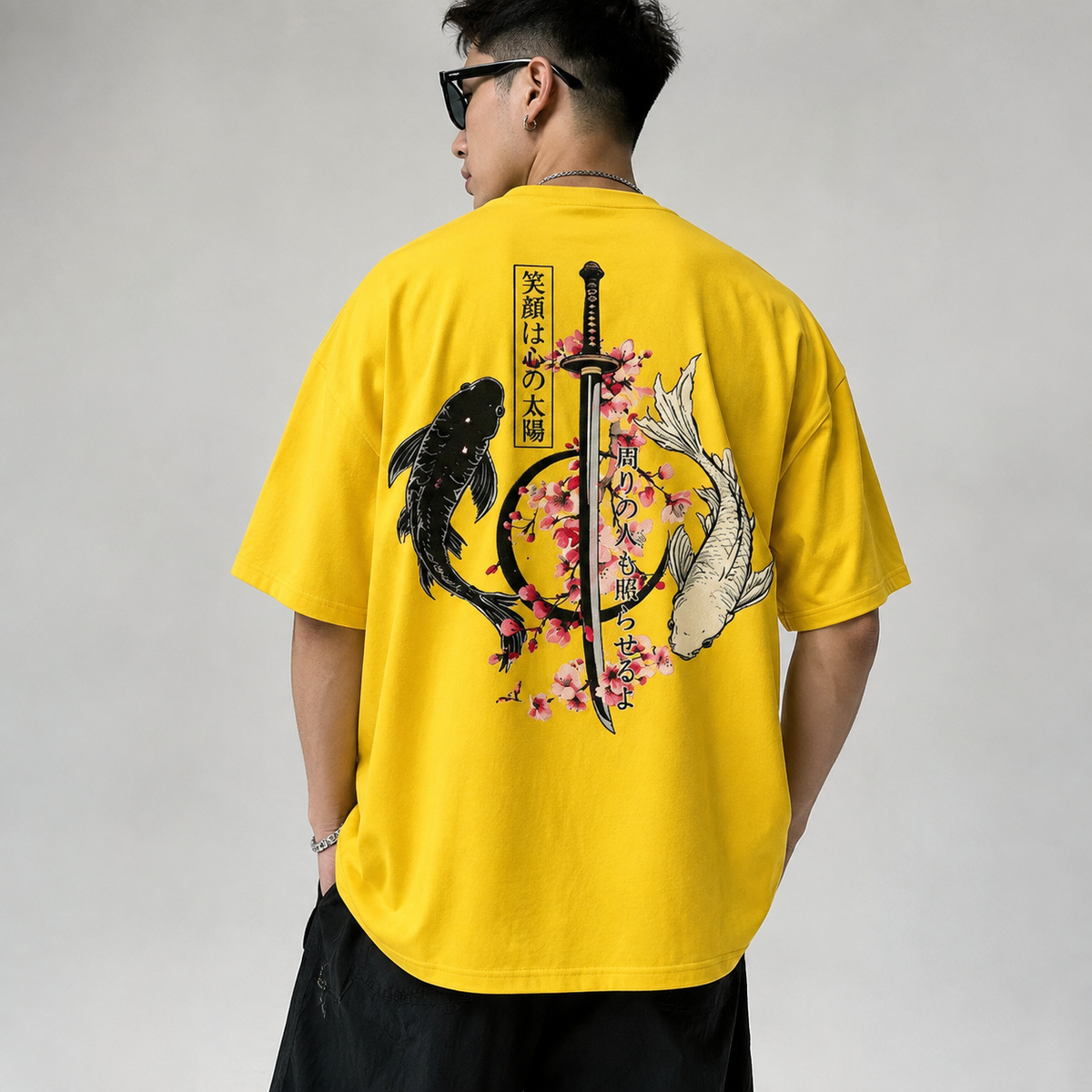 T-Shirt Oversize Homme – Imprimé Urbain & Col Rond