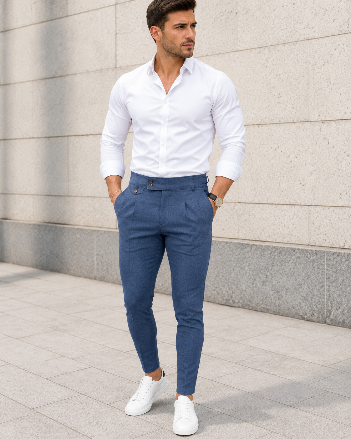 Pantalon Habillé Homme – Coupe Regular & Style Business Décontracté