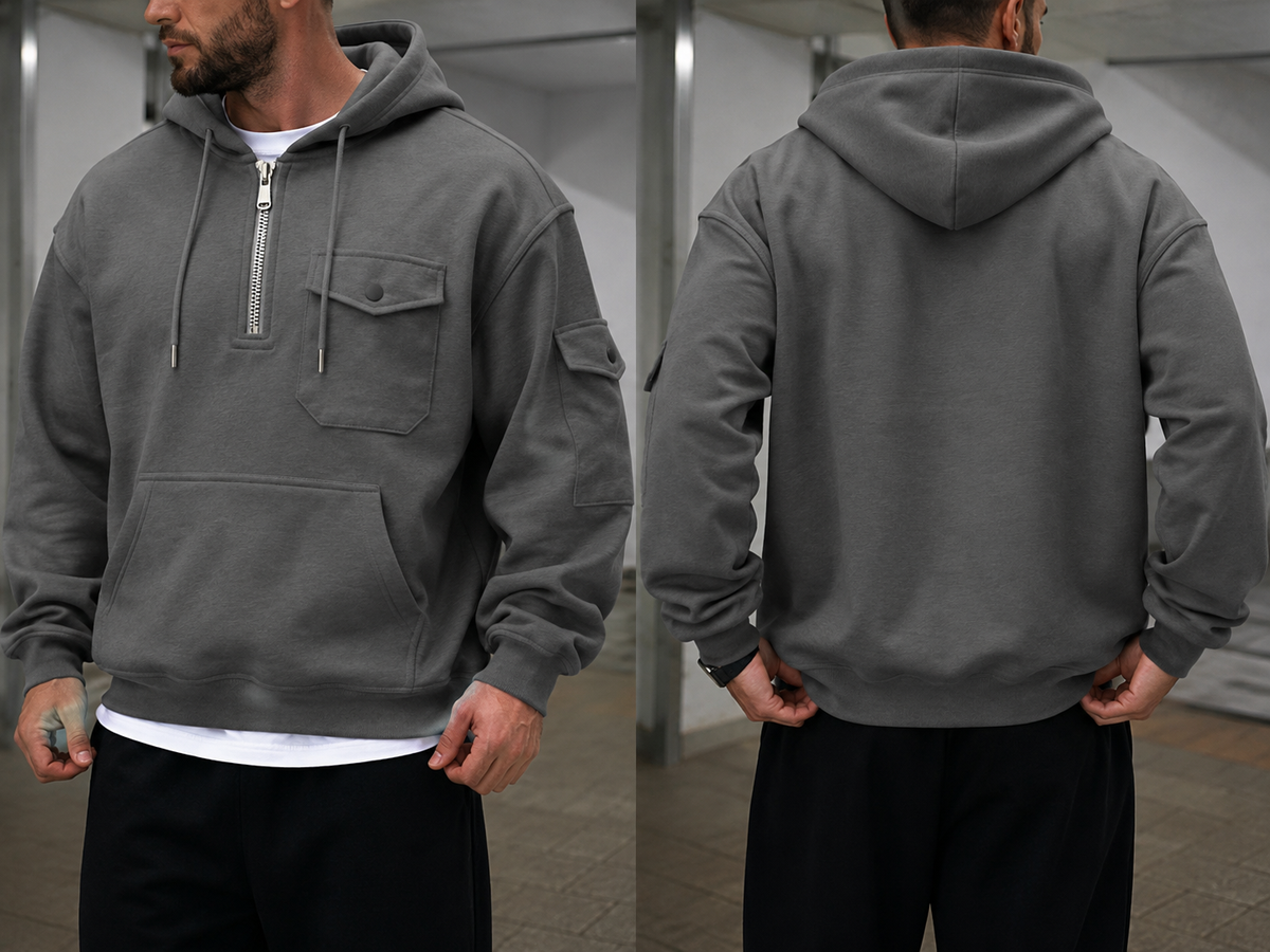Sweat à Capuche Homme Premium – Coupe Slim & Doublure Chaude